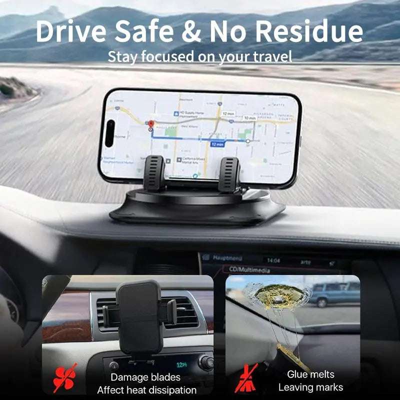 🔥Car phone holder 360 degree rotation, suitable for car navigation in-car dashboard