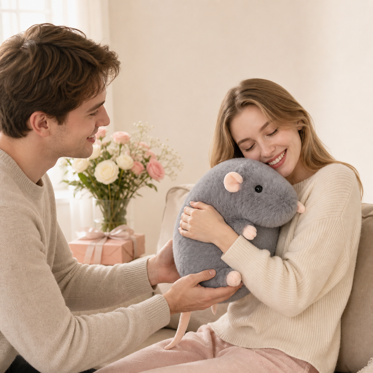 Qelavo®The Chubby Rat Plush Made for Hugs