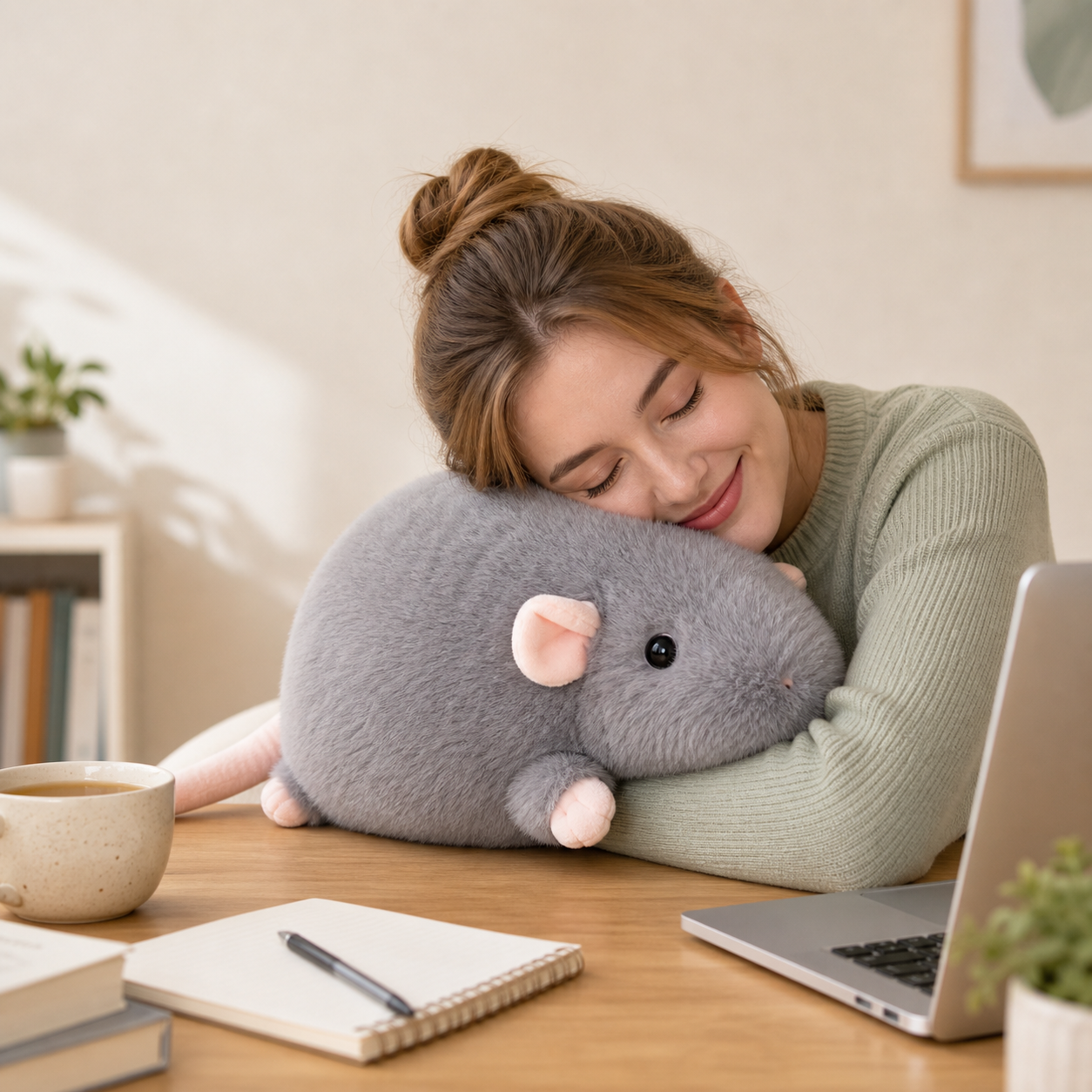 Qelavo®The Chubby Rat Plush Made for Hugs