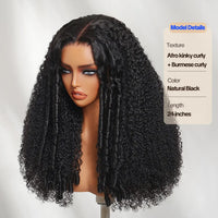 7x5 Lace Afro Kinky Curly Natural Black