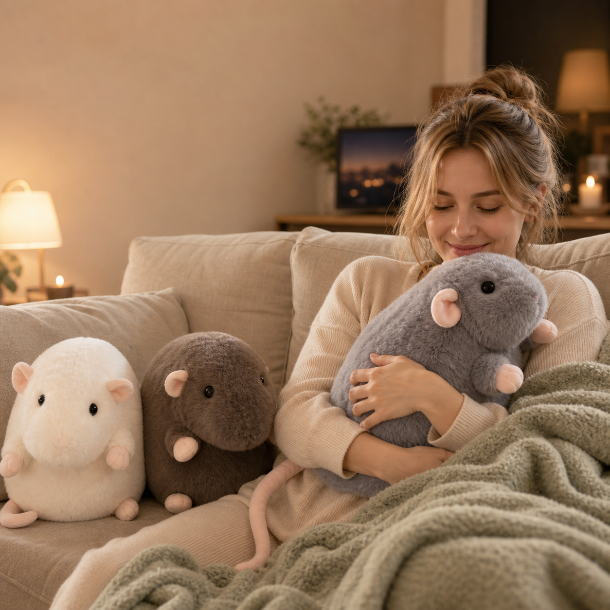 Qelavo®The Chubby Rat Plush Made for Hugs