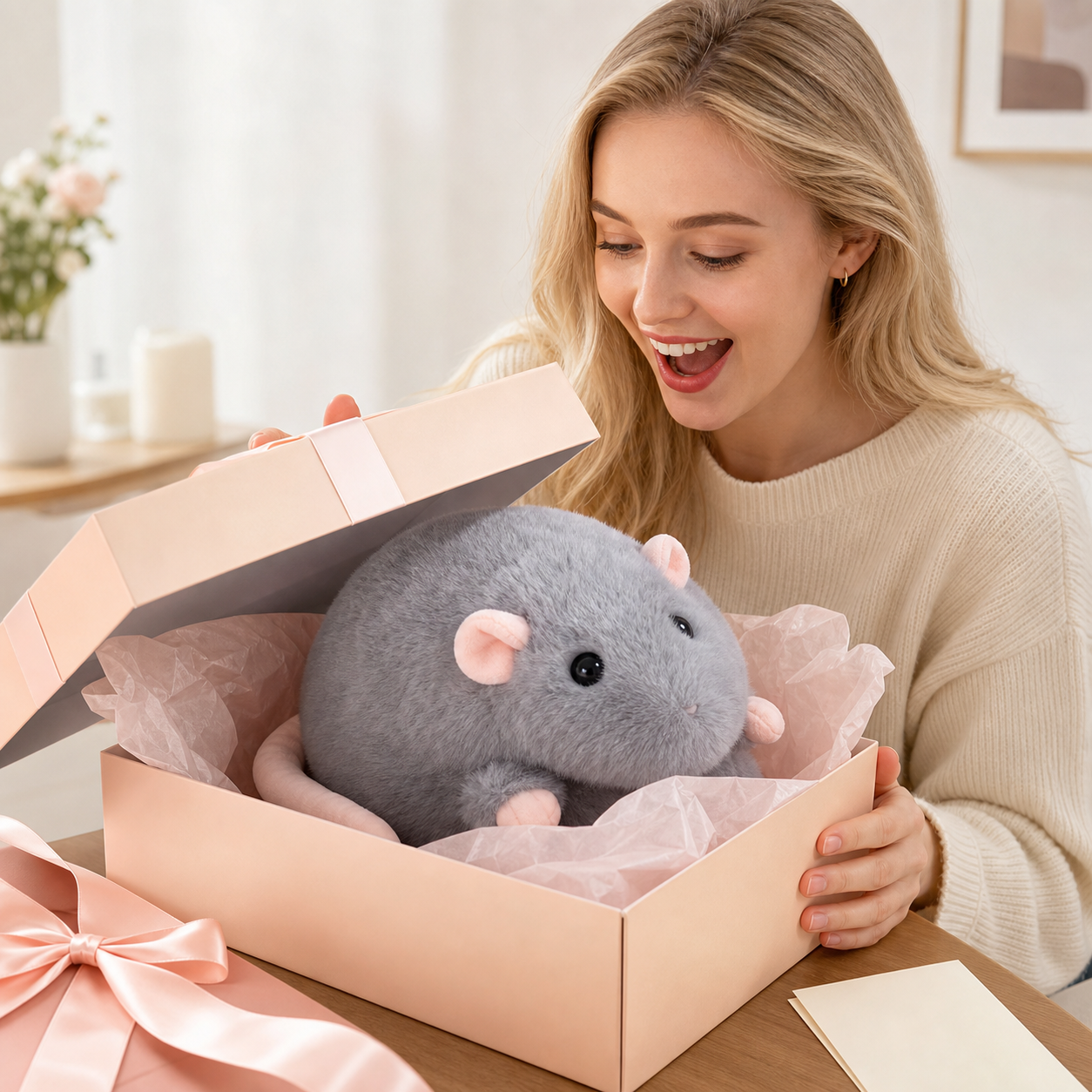 Qelavo®The Chubby Rat Plush Made for Hugs