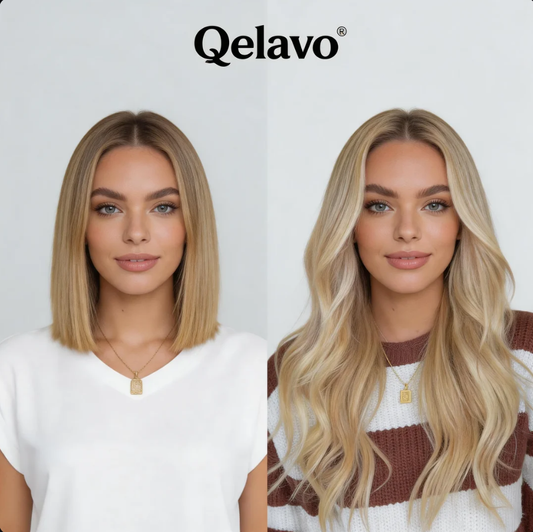 Qelavo® Halo Hair Extensions: Instant Volume & Length Without the Hassle