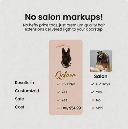 Qelavo® Halo Hair Extensions: Instant Volume & Length Without the Hassle
