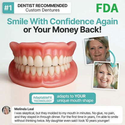 🌎Ends Today: 70% OFF! ⏰Qelavo™ Medical Full Denture with Strong Suctiond🦷Manufactured in FDA-registered facilities