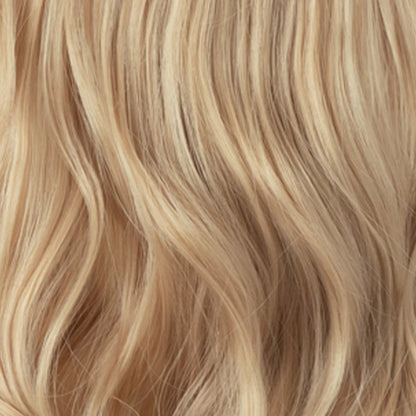 Blonde—High Quality Halo Hair Extensions(Comprising Wavy + Straight)