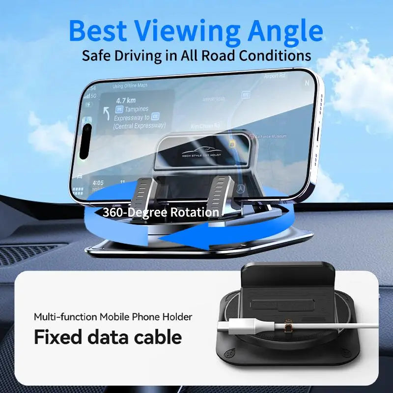 🔥Car phone holder 360 degree rotation, suitable for car navigation in-car dashboard