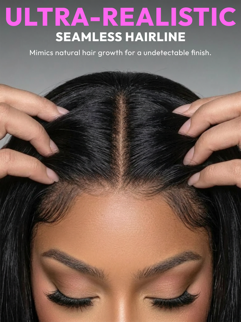 Glueless Yaki Straight Short Bob Wig - 7x5 HD Lace