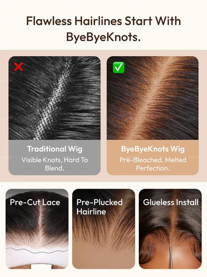 Glueless Yaki Straight Short Bob Wig - 7x5 HD Lace