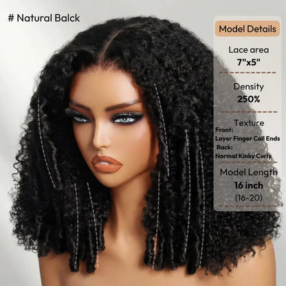 250% Density Reddish Brown Fluffy Afro Wig