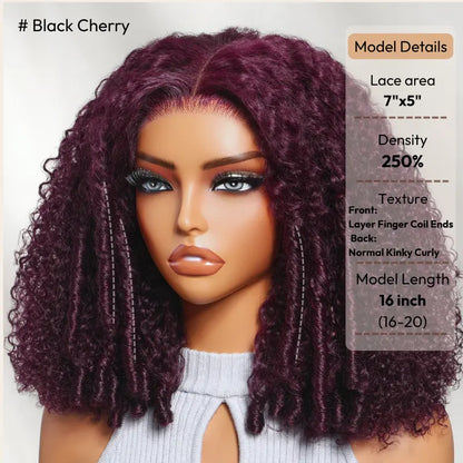 250% Density Reddish Brown Fluffy Afro Wig