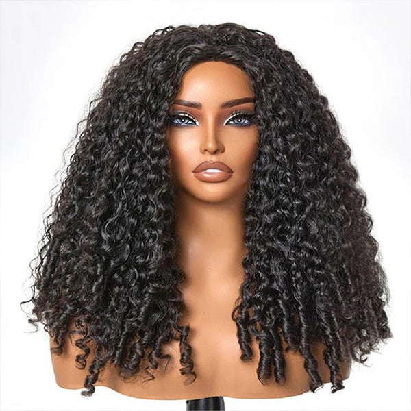 3 In 1 Half Wig | Burmese Curly Glueless Wear Go Half Wig