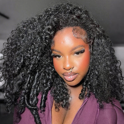 3 In 1 Half Wig | Burmese Curly Glueless Wear Go Half Wig