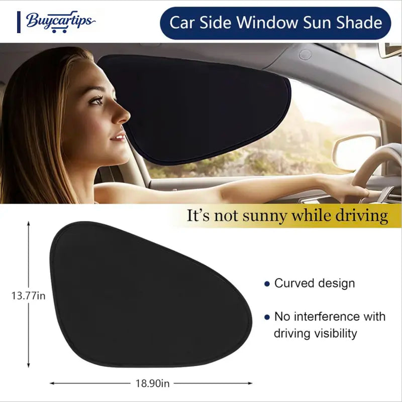 Car Side Window Sunshade, Shading and UV Blocking, Protects car Interior and Privacy for All Models