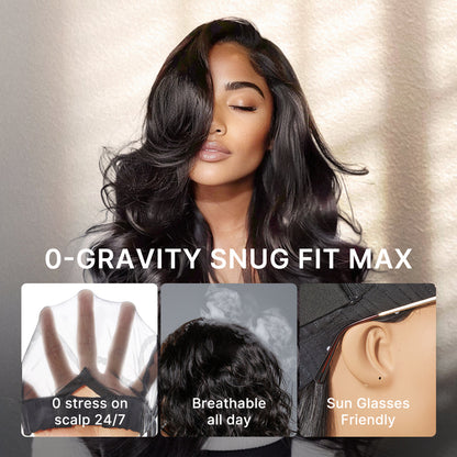 All-Day Comfort Wig 180% Density Blonde Highlight Butterfly Cut Layered Light Yaki Straight Glueless