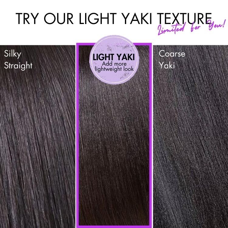 All-Day Comfort Wig 180% Density Blonde Highlight Butterfly Cut Layered Light Yaki Straight Glueless