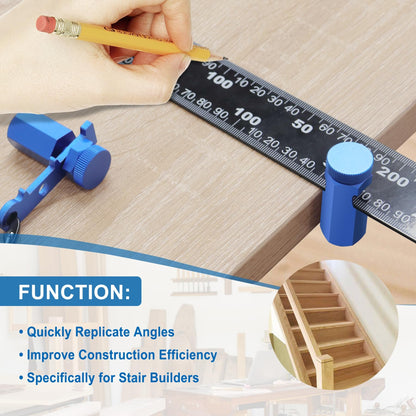 ✨49% OFF - Tall Stair Gauges for Framing Square – Hexagonal Stable Lock with Holder & Hook for Carpentry & Circular Saw