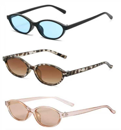 [Summer Vibes] Retro Oval Sunglasses — Women's Stylish Cat-Eye Style, '90s Trend-Inspired. Featuring a lightweight, narrow-frame design, these shades are chic, versatile, and offer UV protection.