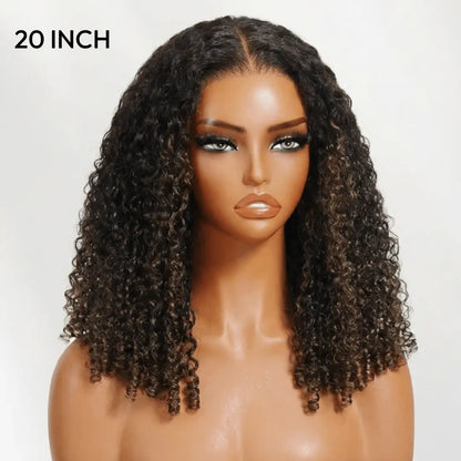 Spiral Curls Water Curly Chestnut Brown Ombre Burmese 7x5 Lace Wig Twist Out at the End Virgin Human Pre-everything Tangle-Free 16-24 Inches Soft Bouncy Hair Summervibes