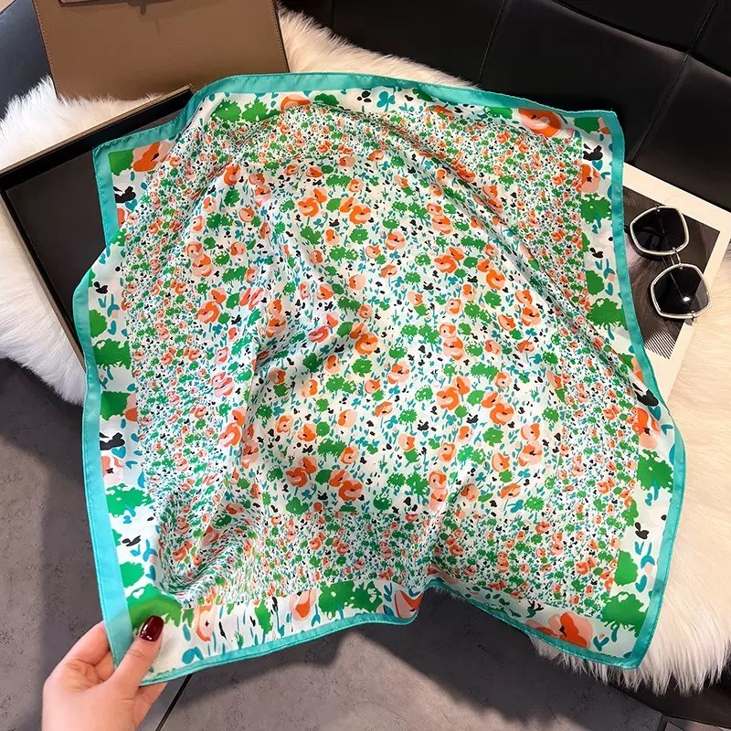 Qelavo® Faux Silk Satin Square Scarf - 70 x 70 cm