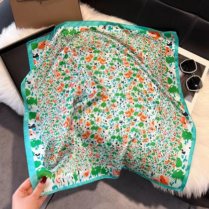 Qelavo® Faux Silk Satin Square Scarf - 70 x 70 cm