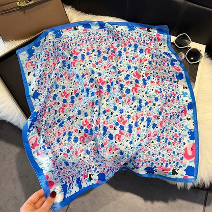 Qelavo® Faux Silk Satin Square Scarf - 70 x 70 cm