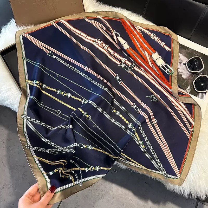 Qelavo® Faux Silk Satin Square Scarf - 70 x 70 cm