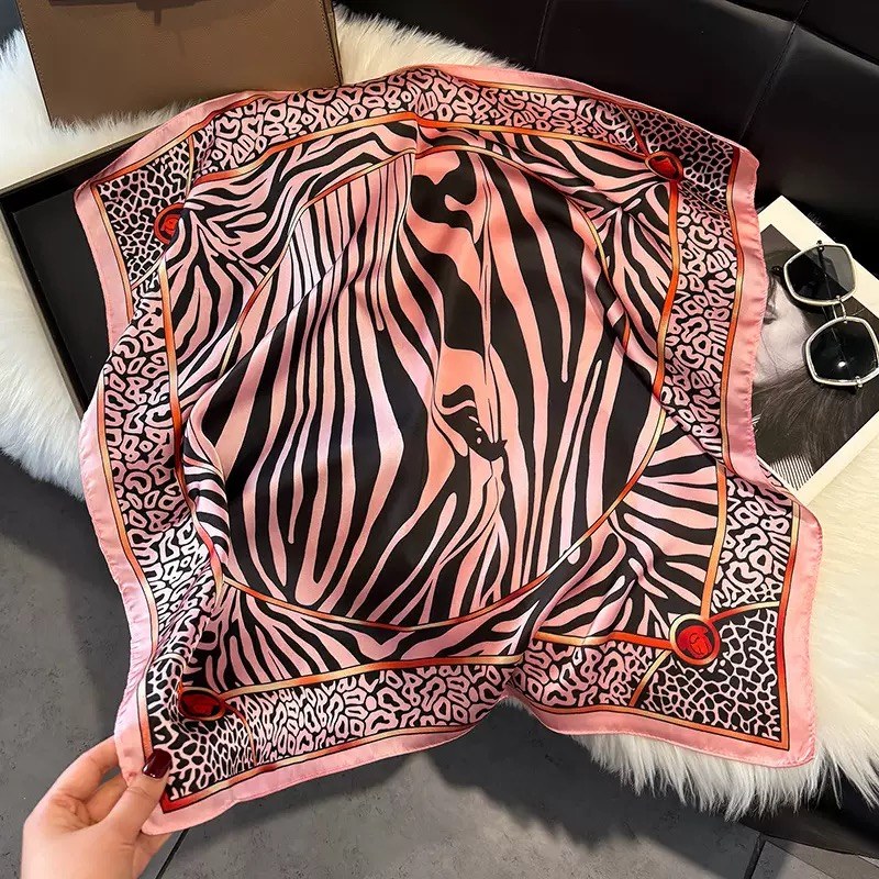 Qelavo® Faux Silk Satin Square Scarf - 70 x 70 cm