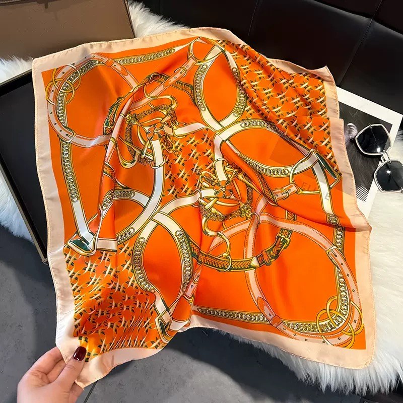 Qelavo® Faux Silk Satin Square Scarf - 70 x 70 cm