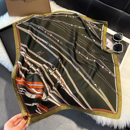 Qelavo® Faux Silk Satin Square Scarf - 70 x 70 cm