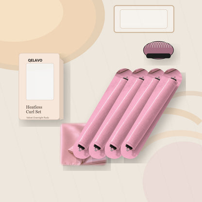 Qelavo® Velvet Heatless Curling Rod Set