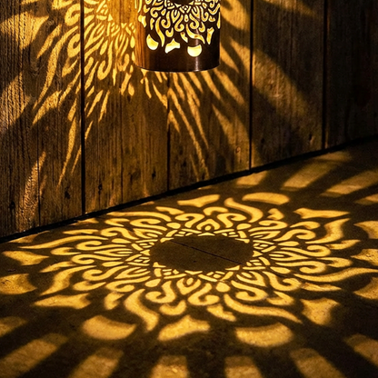 ☀️ Solar Mandala Light for Garden & Patio – 2-in-1 Floor Lamp & Wall Light – Ornamental Light Decoration with Vintage Effect – Rustproof & Durable